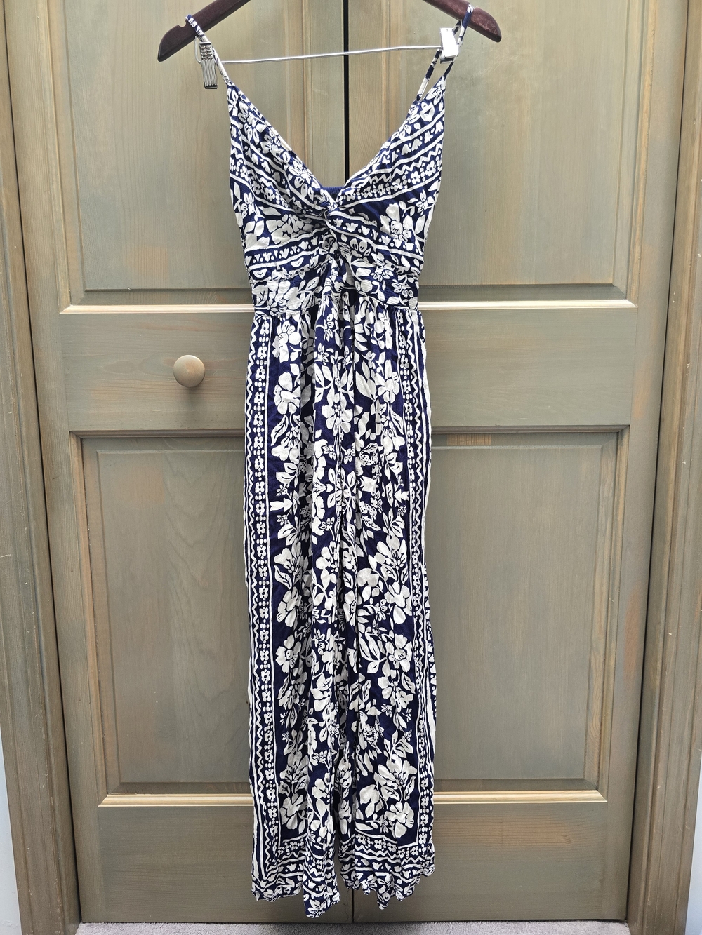 Angie Navy and White Floral Sundress